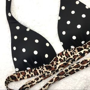 Victoria Secret |  Black Polka Dot Bikini Top